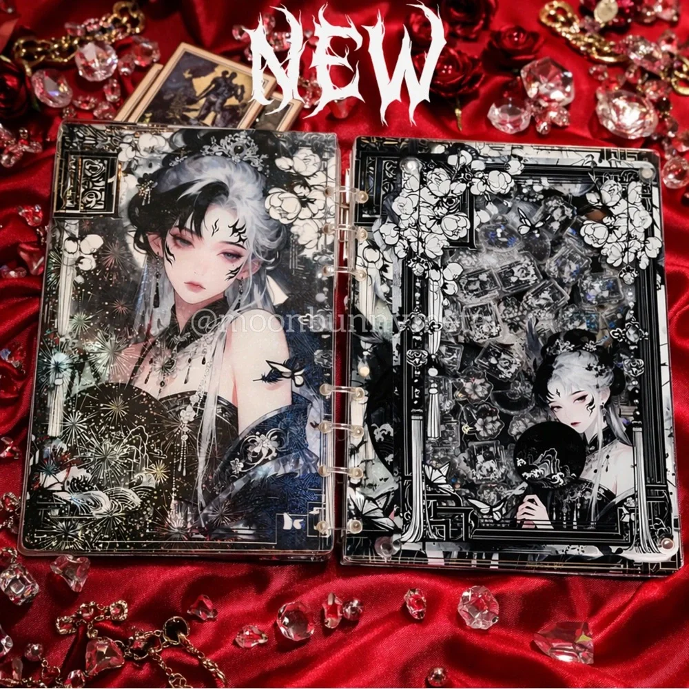 NEW A5 DIY Gothic Notebook Tribal Sigil Charm Shaker Punk Journal Sketchbook